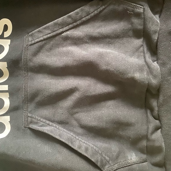 Adidas black hoodie with front pocket. - Picture 2 of 6